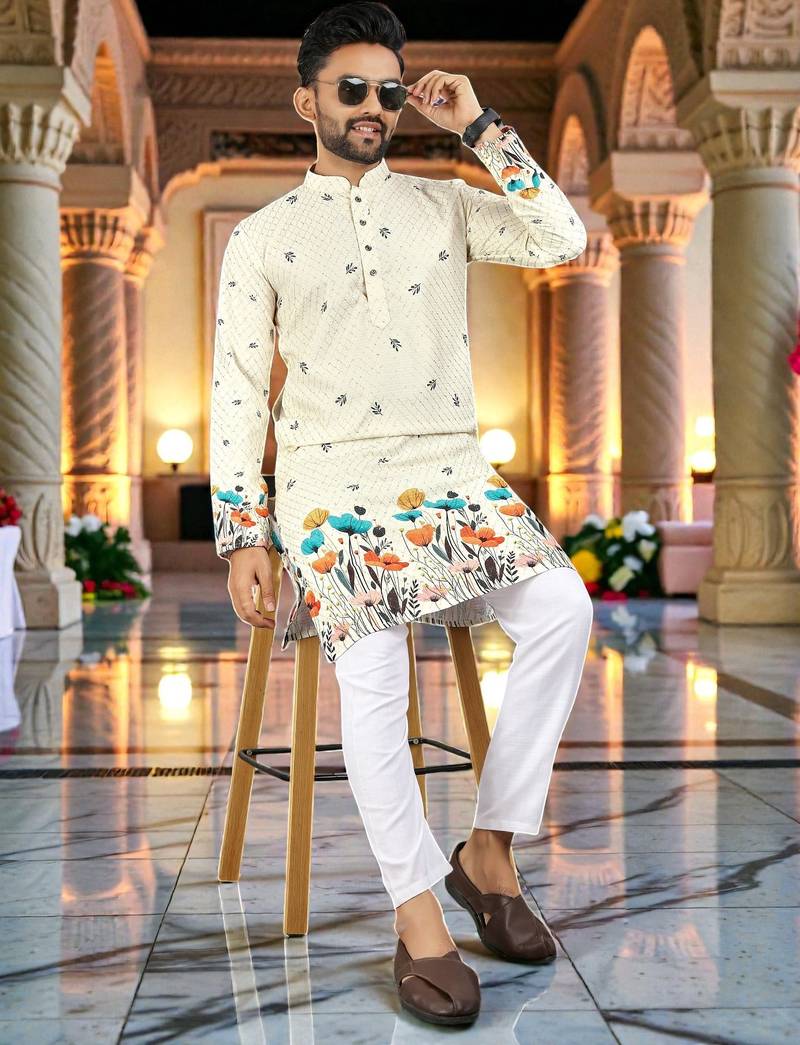 men’s stylish ethnic kurta for daily & festive wear