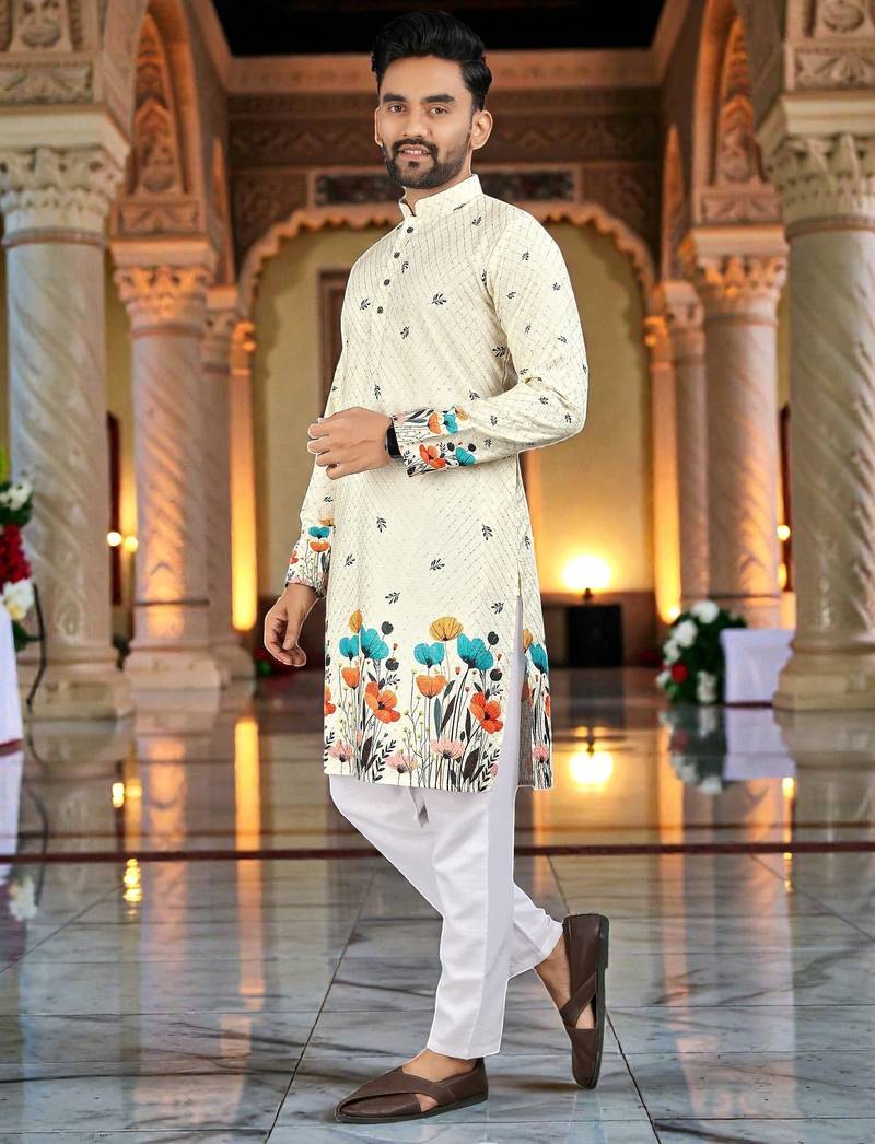 men’s stylish ethnic kurta for daily & festive wear