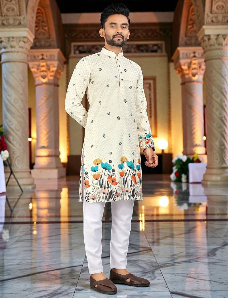 men’s stylish ethnic kurta for daily & festive wear