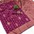 Dark pink soft silk blend banarasi jacuard work designer party wear saree with unstitched blouse piece