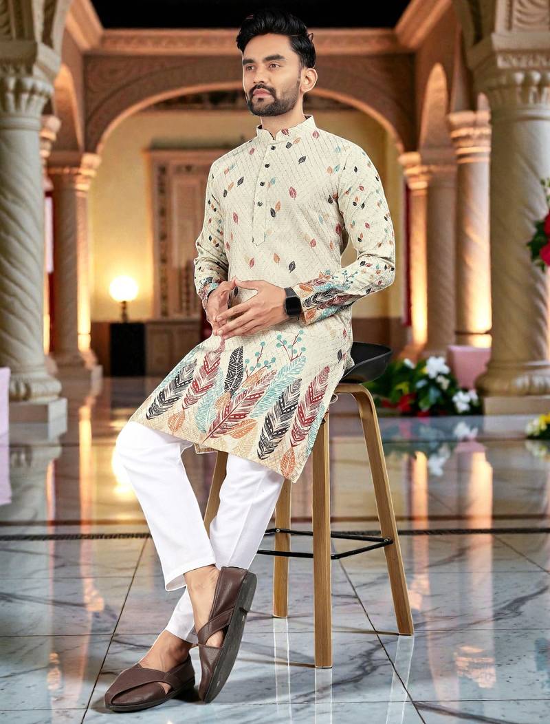 men’s stylish ethnic kurta for daily & festive wear