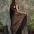 Black soft silk blend banarasi jacuard work designer party wear saree with unstitched blouse piece