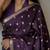 Purple soft silk blend banarasi jacuard work designer party wear saree with unstitched blouse piece