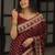 Maroon soft silk blend banarasi jacuard work designer party wear saree with unstitched blouse piece
