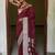 Maroon soft silk blend banarasi jacuard work designer party wear saree with unstitched blouse piece