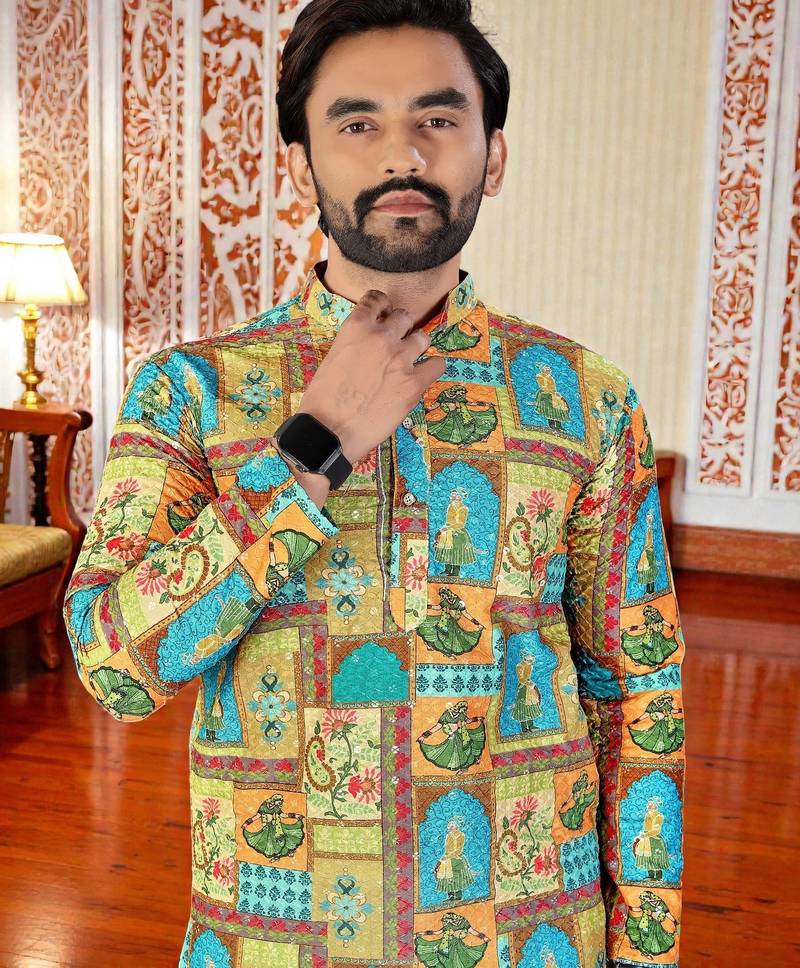 men’s stylish ethnic kurta for daily & festive wear