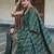 Green soft silk blend banarasi jacuard work designer party wear saree with unstitched blouse piece