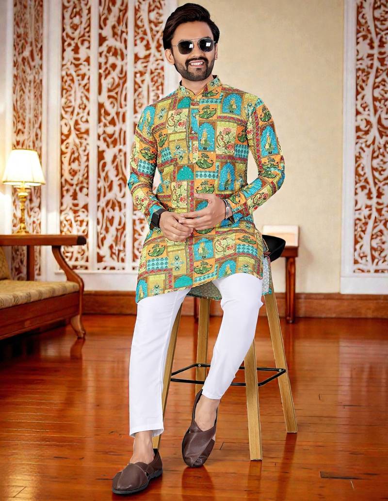 men’s stylish ethnic kurta for daily & festive wear