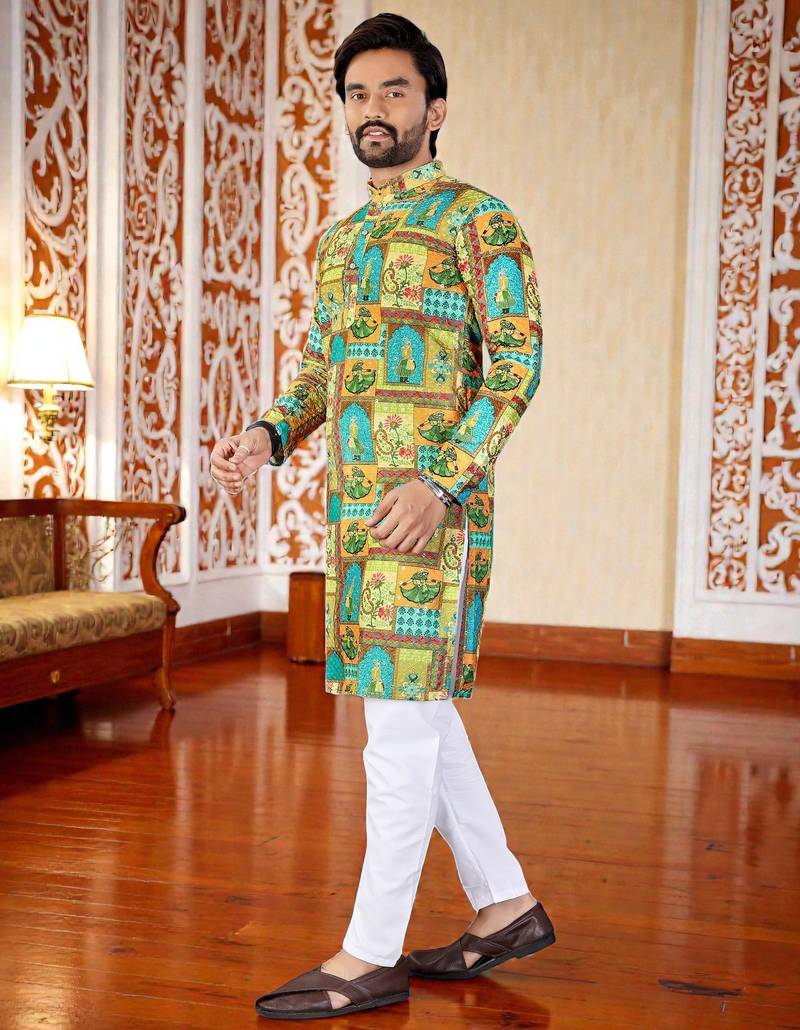 men’s stylish ethnic kurta for daily & festive wear