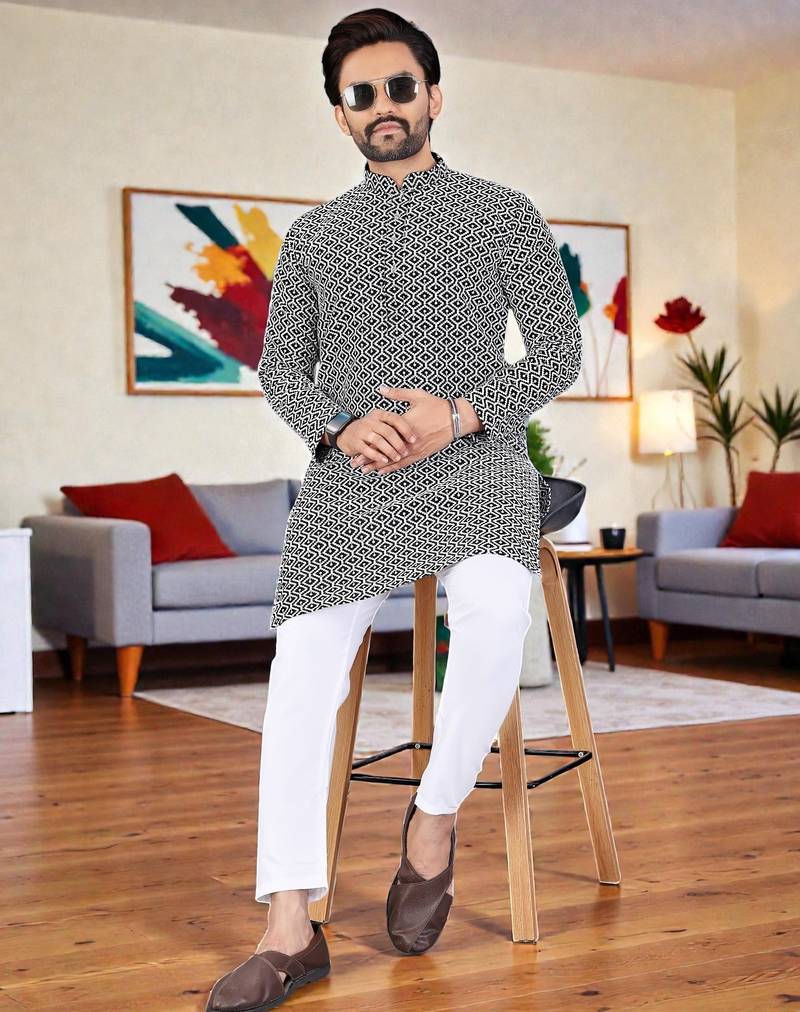 men’s stylish ethnic kurta for daily & festive wear
