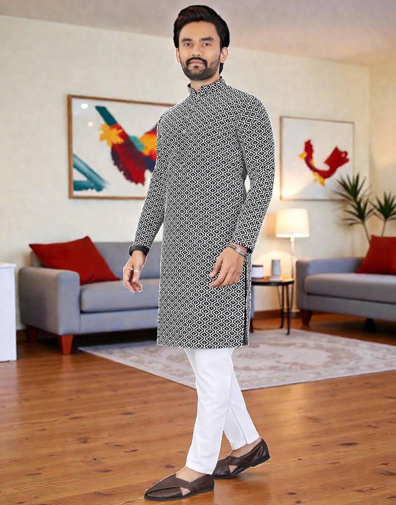 men’s stylish ethnic kurta for daily & festive wear
