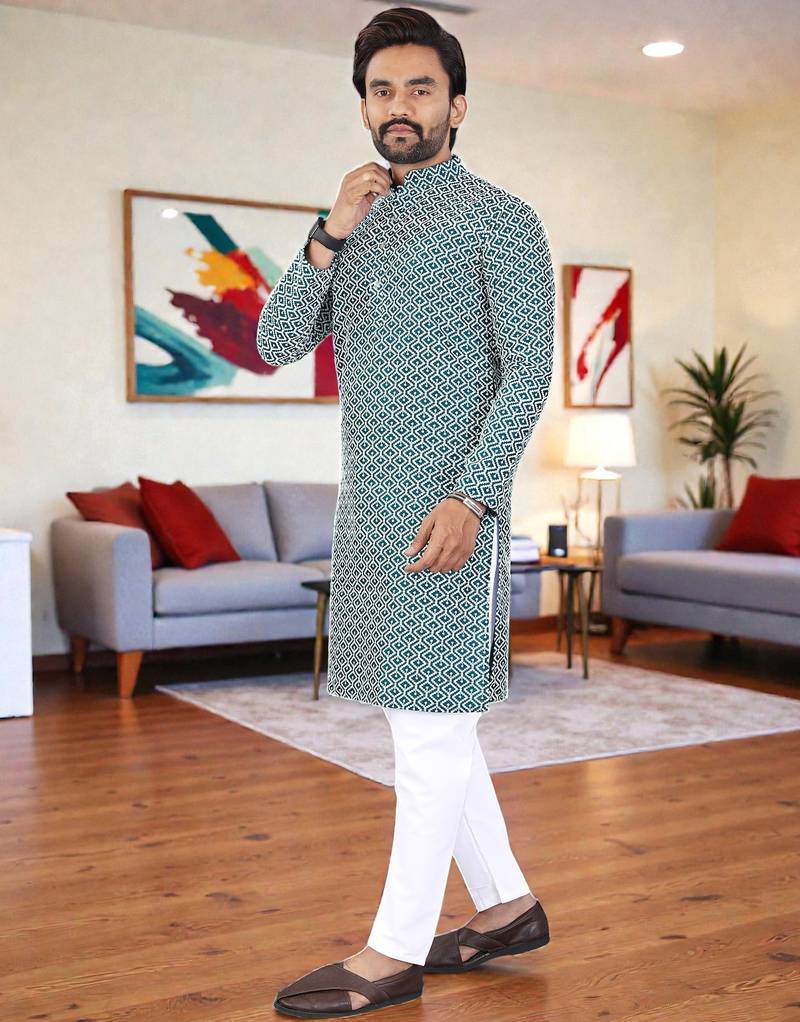 men’s stylish ethnic kurta for daily & festive wear