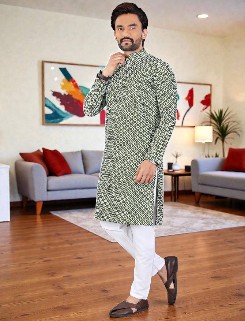 men’s stylish ethnic kurta for daily & festive wear