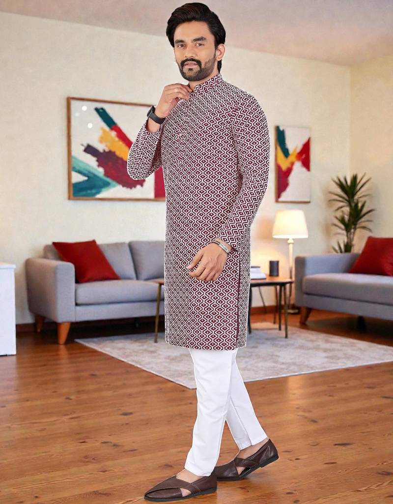 men’s stylish ethnic kurta for daily & festive wear