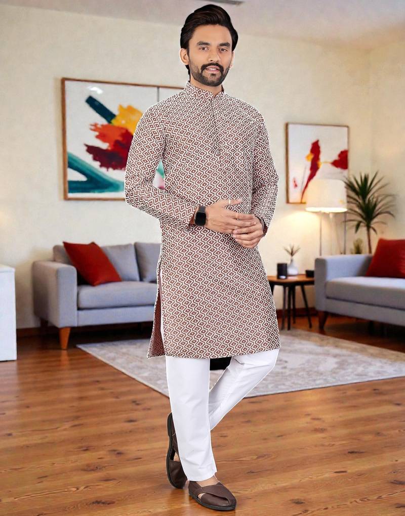 men’s stylish ethnic kurta for daily & festive wear