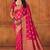 Pink soft silk blend banarasi jacuard work designer party wear saree with unstitched blouse piece