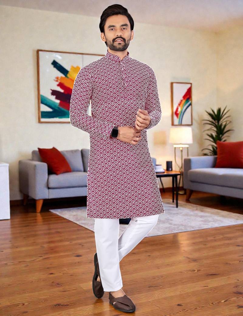 men’s stylish ethnic kurta for daily & festive wear