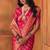 Pink soft silk blend banarasi jacuard work designer party wear saree with unstitched blouse piece