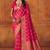 Pink soft silk blend banarasi jacuard work designer party wear saree with unstitched blouse piece