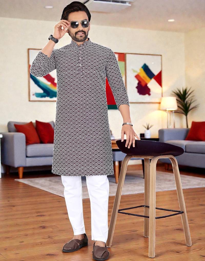 men’s stylish ethnic kurta for daily & festive wear