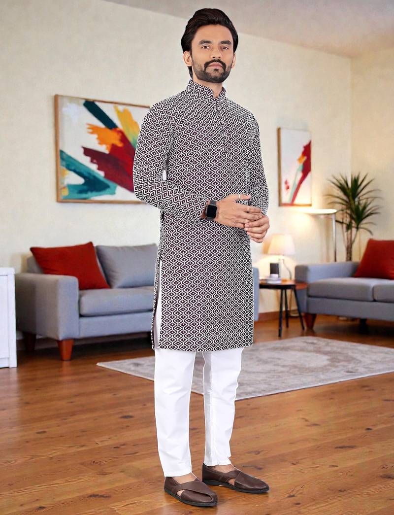 men’s stylish ethnic kurta for daily & festive wear