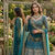 GREEN BUTTERFLY NET PARTY WEAR EMBROIDERY LEHNGHA CHOLI 