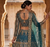 GREEN BUTTERFLY NET PARTY WEAR EMBROIDERY LEHNGHA CHOLI 