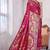  Rani Pink Banarasi Satin silk blend Saree with Heavy Zari & Thread Work | Wedding & Festive Wear