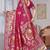  Rani Pink Banarasi Satin silk blend Saree with Heavy Zari & Thread Work | Wedding & Festive Wear