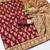 Maroon soft silk blend banarasi jacuard work designer party wear saree with unstitched blouse piece