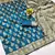 Morpich silk blend banarasi saree with unstitched blouse piece