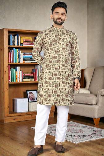 men’s stylish ethnic kurta for daily & festive wear