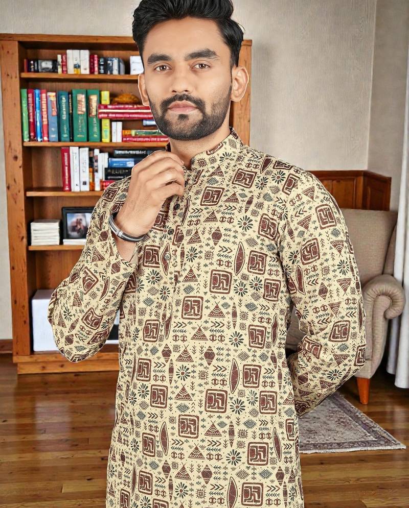 men’s stylish ethnic kurta for daily & festive wear