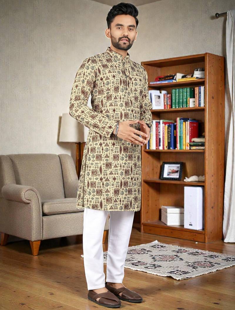 men’s stylish ethnic kurta for daily & festive wear