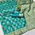 Rama silk blend banarasi saree with unstitched blouse piece
