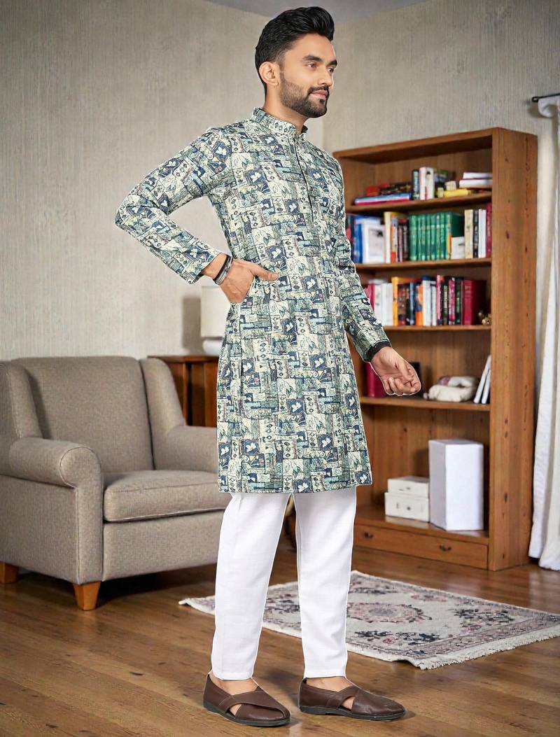 men’s stylish ethnic kurta for daily & festive wear