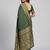 Green soft silk blend banarasi jacuard work designer party wear saree with unstitched blouse piece