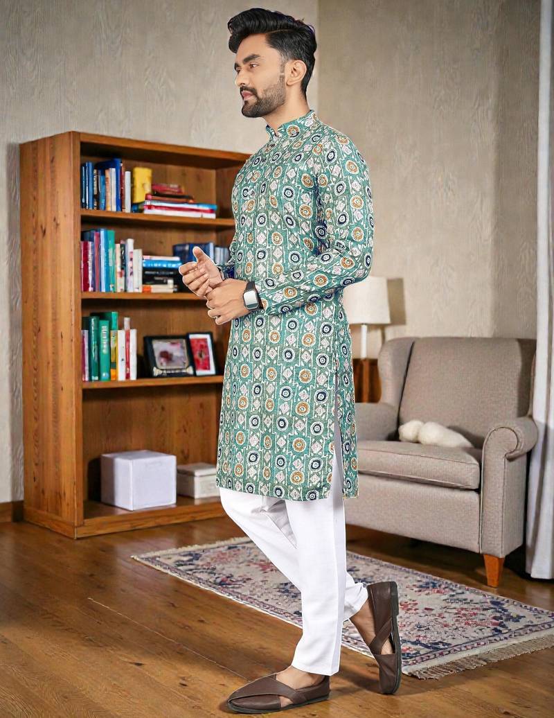 men’s stylish ethnic kurta for daily & festive wear