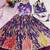 Pure heavy crep print and embroidery  work purple readymade lahnega choli