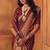 Mjaroon soft silk blend banarasi jacuard work designer party wear saree with unstitched blouse piece