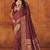 Mjaroon soft silk blend banarasi jacuard work designer party wear saree with unstitched blouse piece
