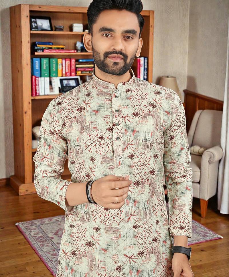 men’s stylish ethnic kurta for daily & festive wear