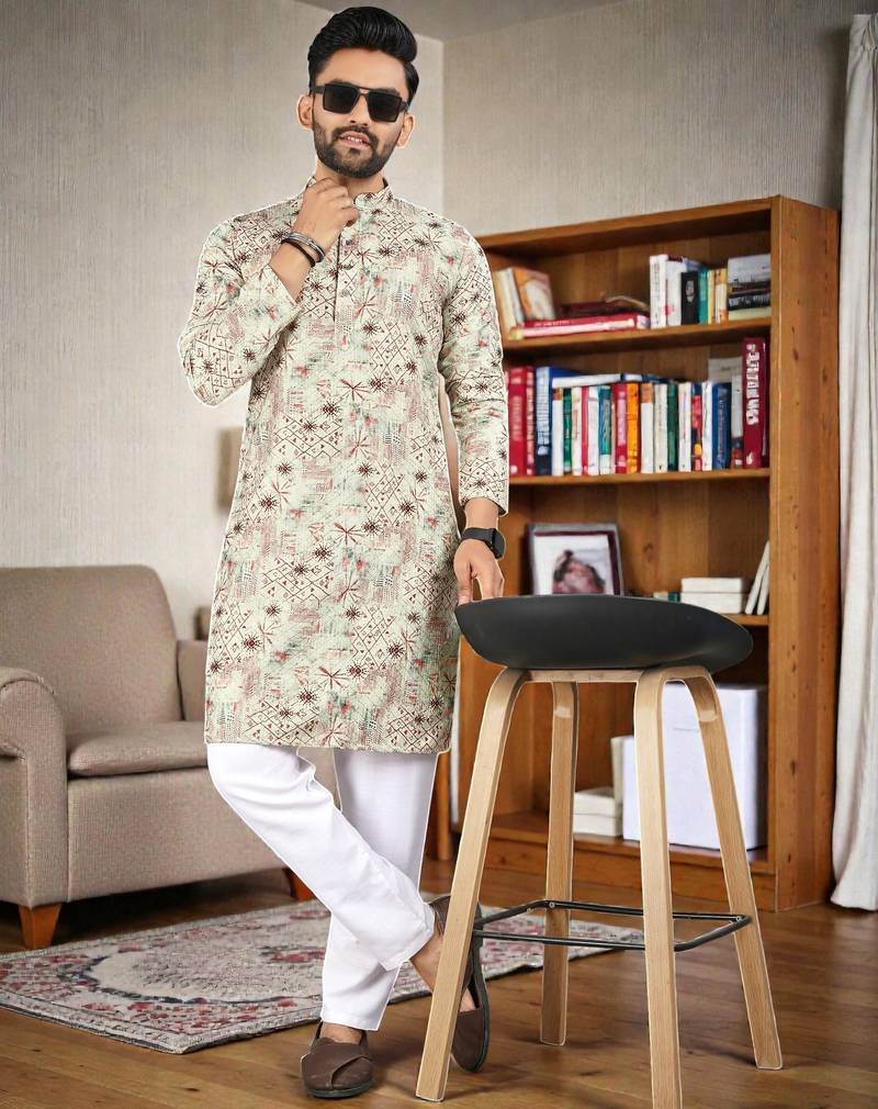 men’s stylish ethnic kurta for daily & festive wear