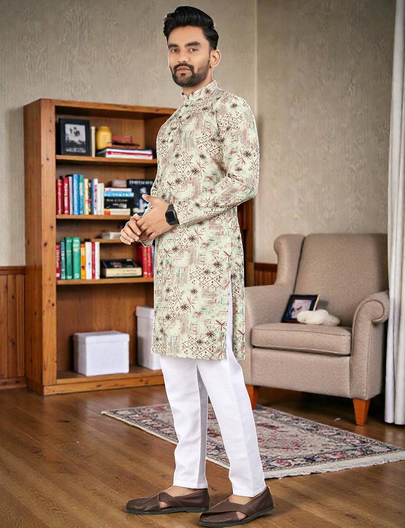 men’s stylish ethnic kurta for daily & festive wear