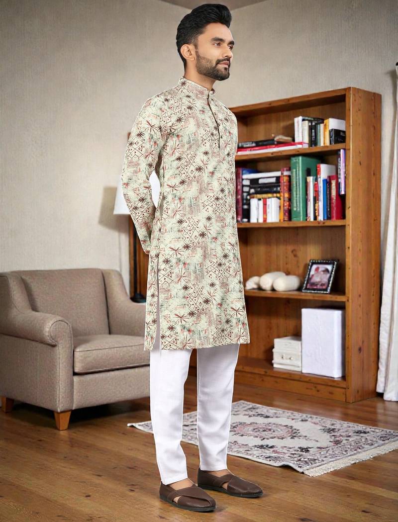 men’s stylish ethnic kurta for daily & festive wear