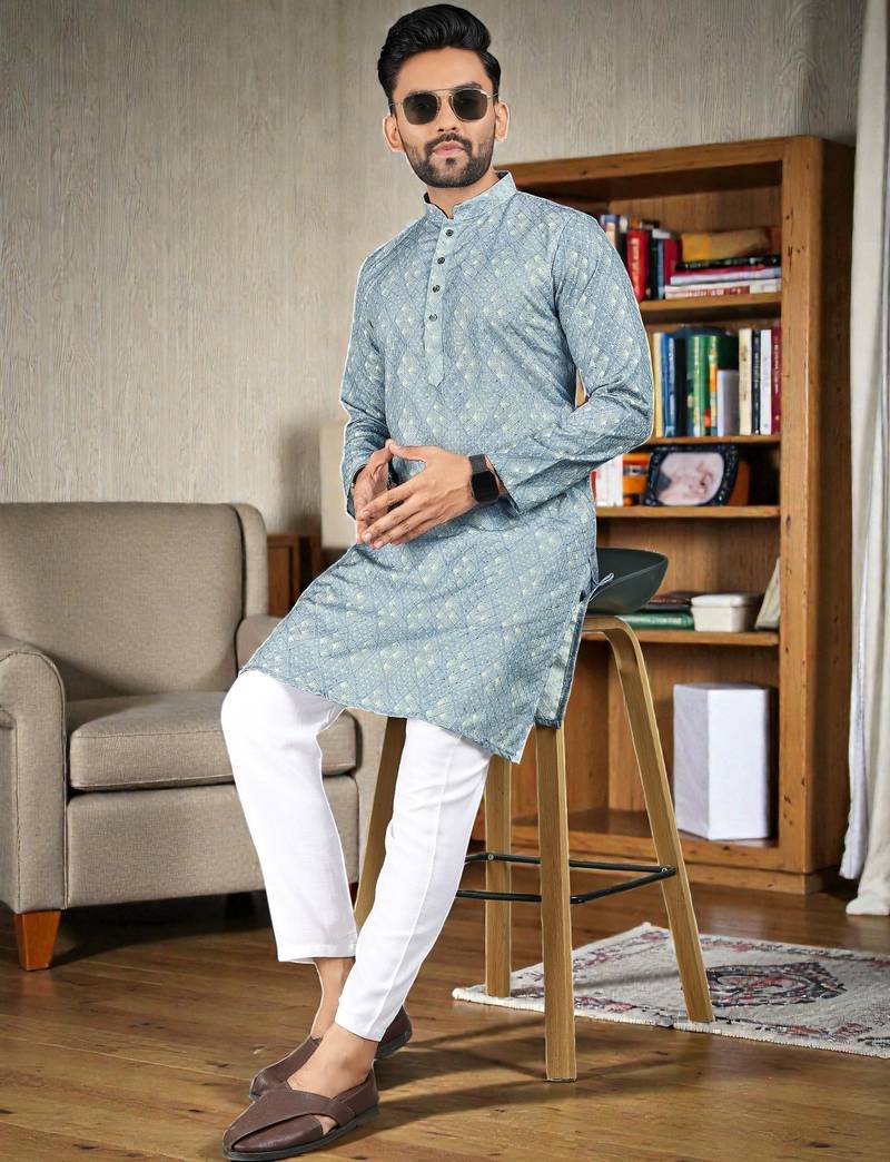 men’s stylish ethnic kurta for daily & festive wear