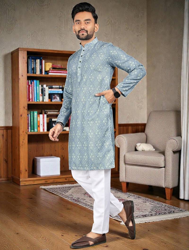 men’s stylish ethnic kurta for daily & festive wear