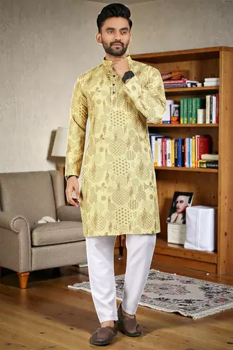 men’s stylish ethnic kurta for daily & festive wear