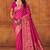 Pink soft silk blend banarasi jacuard work designer party wear saree with unstitched blouse piece