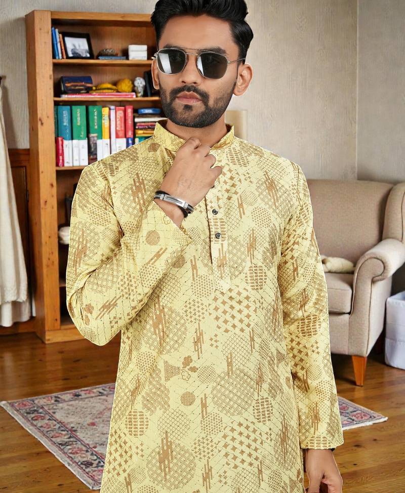 men’s stylish ethnic kurta for daily & festive wear